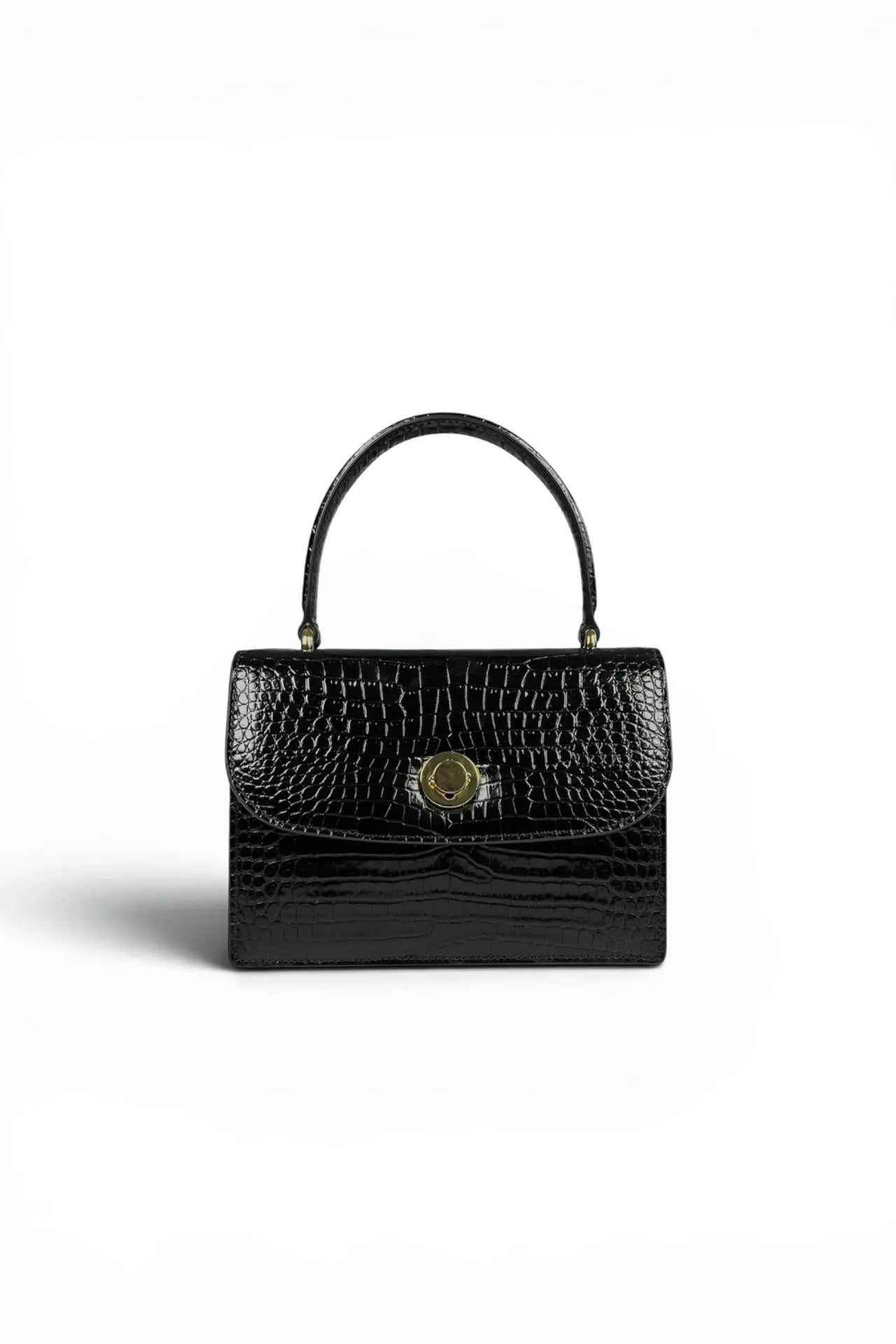 Eileen bag | Black croco - Leather