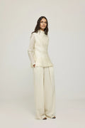 Ira trousers | Off white - Virgin wool