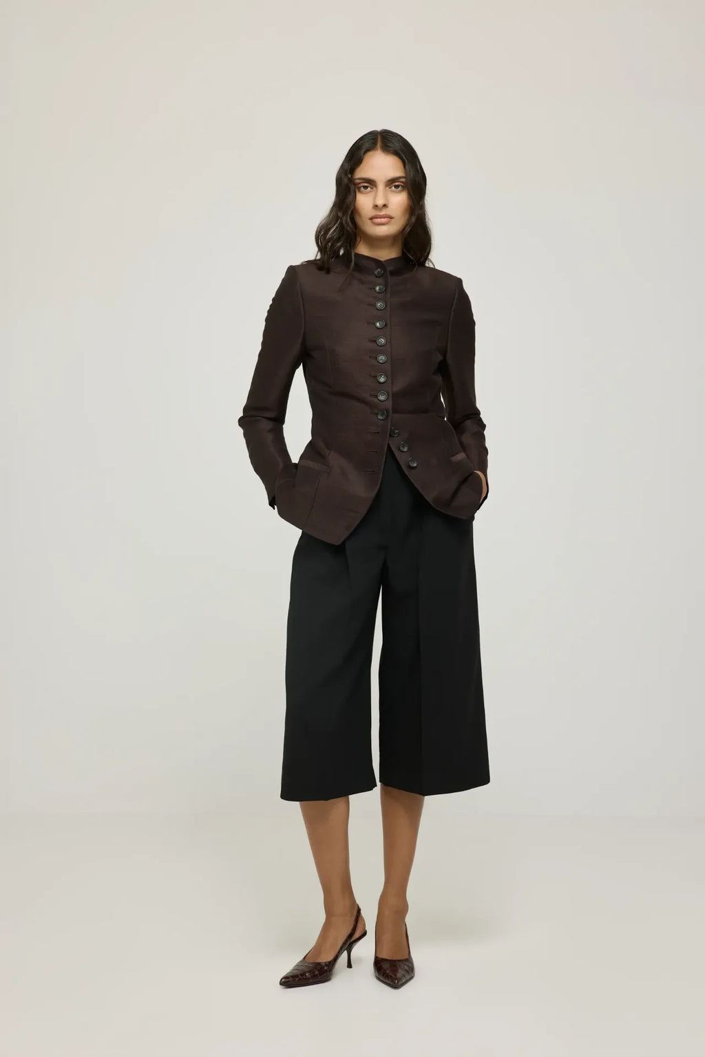 Estee bermudas | Black - Virgin wool
