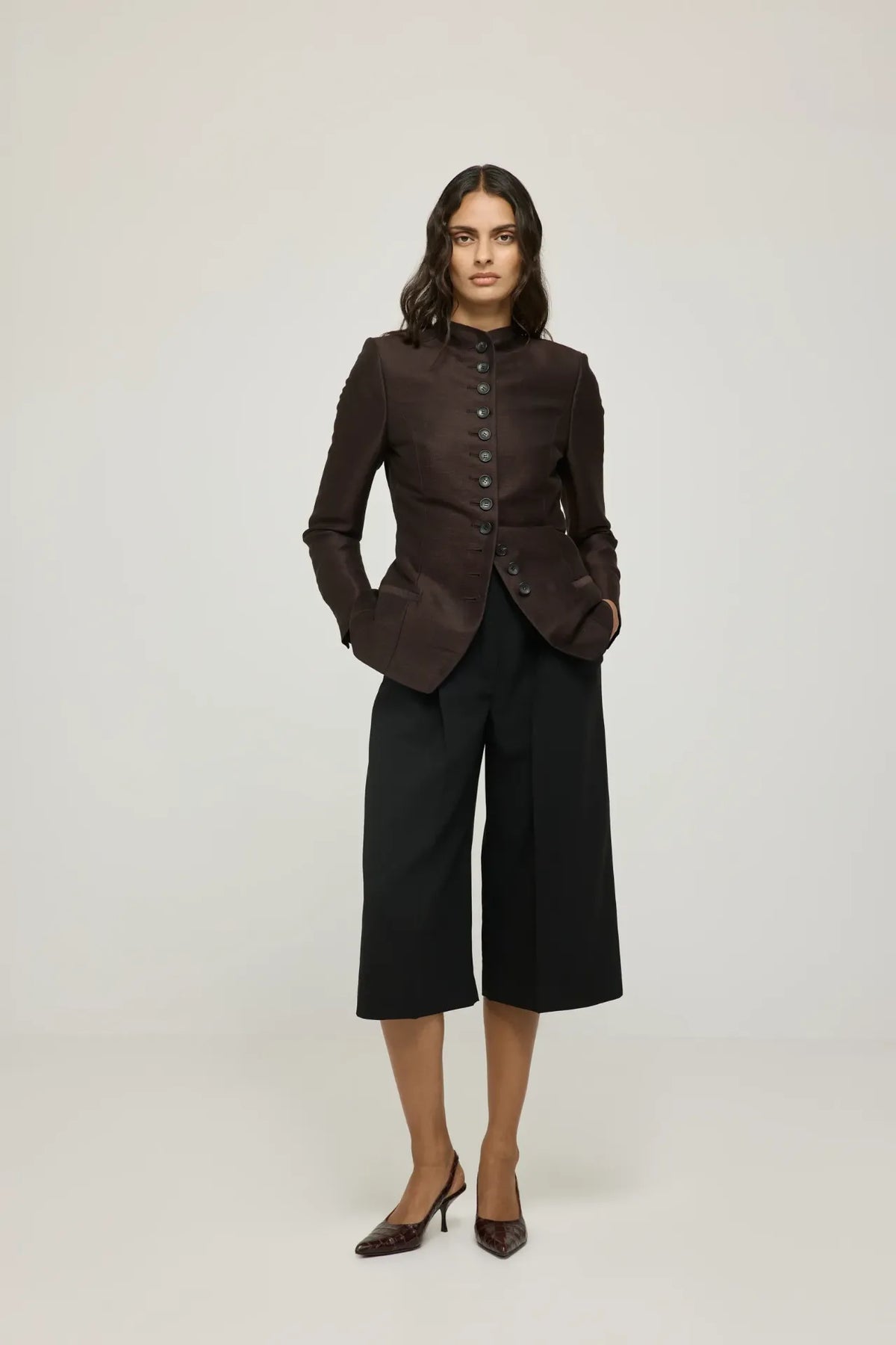 Estee bermudas | Black - Virgin wool