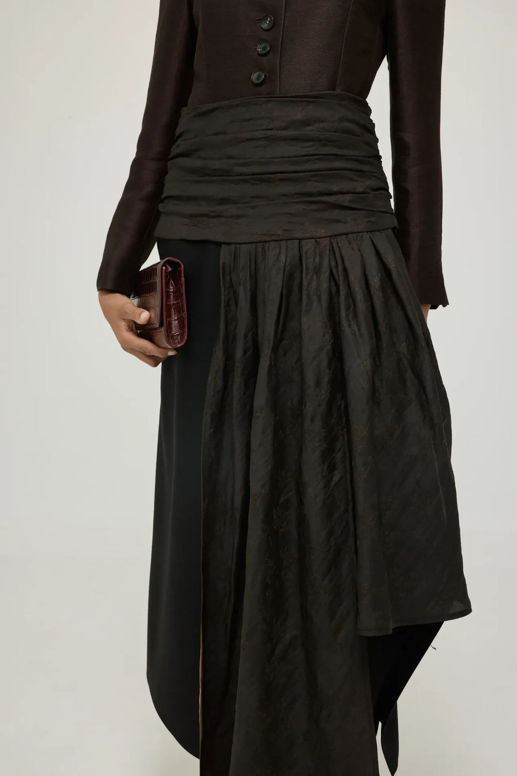 Calista belt | Black print - Mud silk