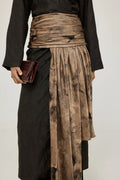 Calista belt | Taupe print - Mud silk