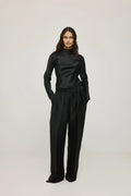 Ira trousers | Black - Linen viscose blend