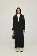 Rowan coat | Black - Virgin wool
