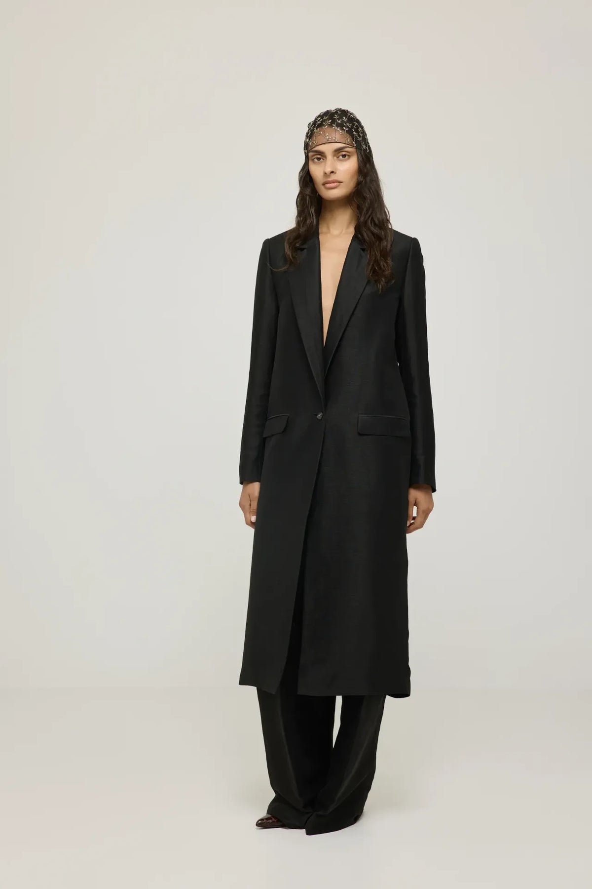 Brielle blazer | Black - Linen viscose blend