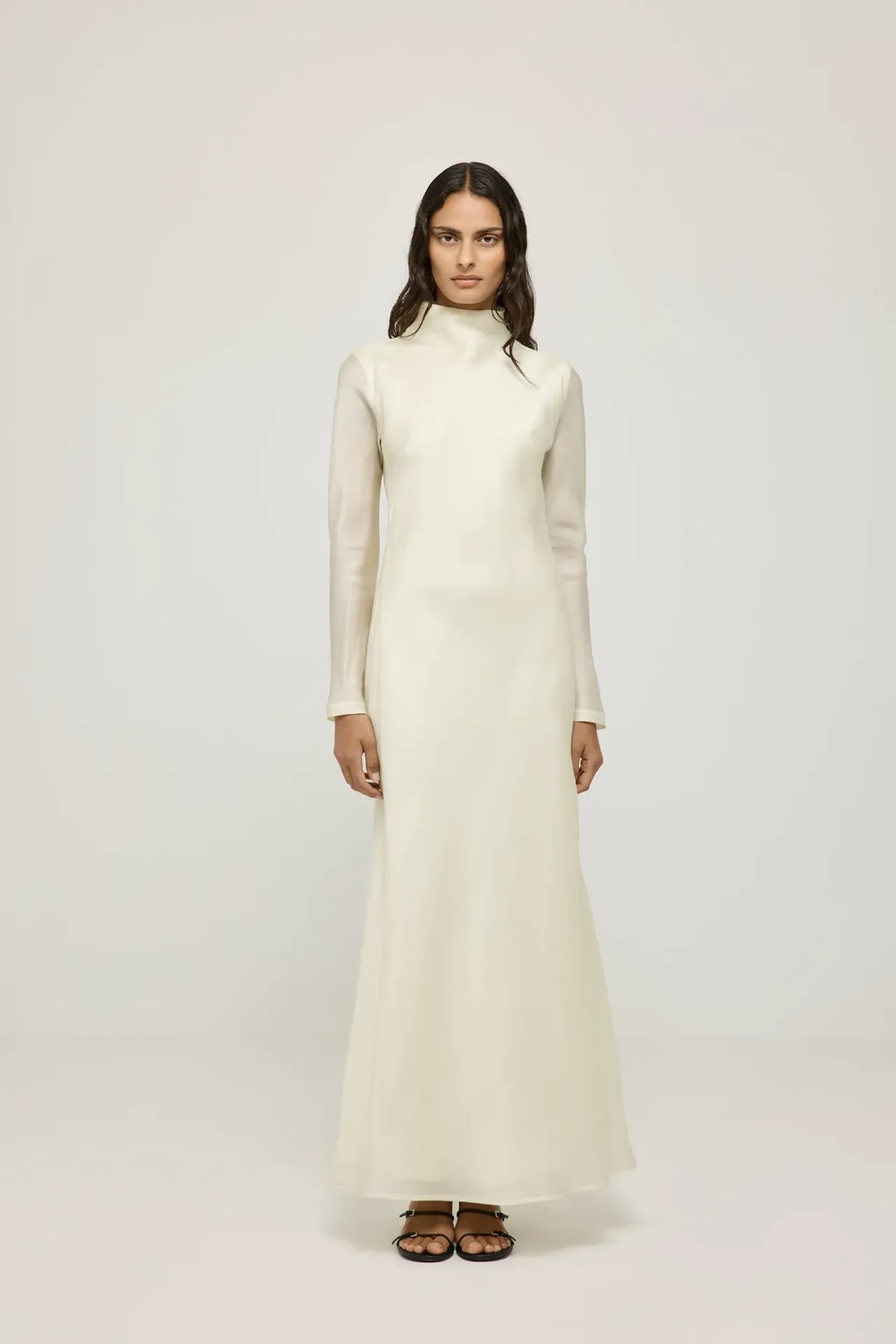 Paulette dress | Cream - Organza silk