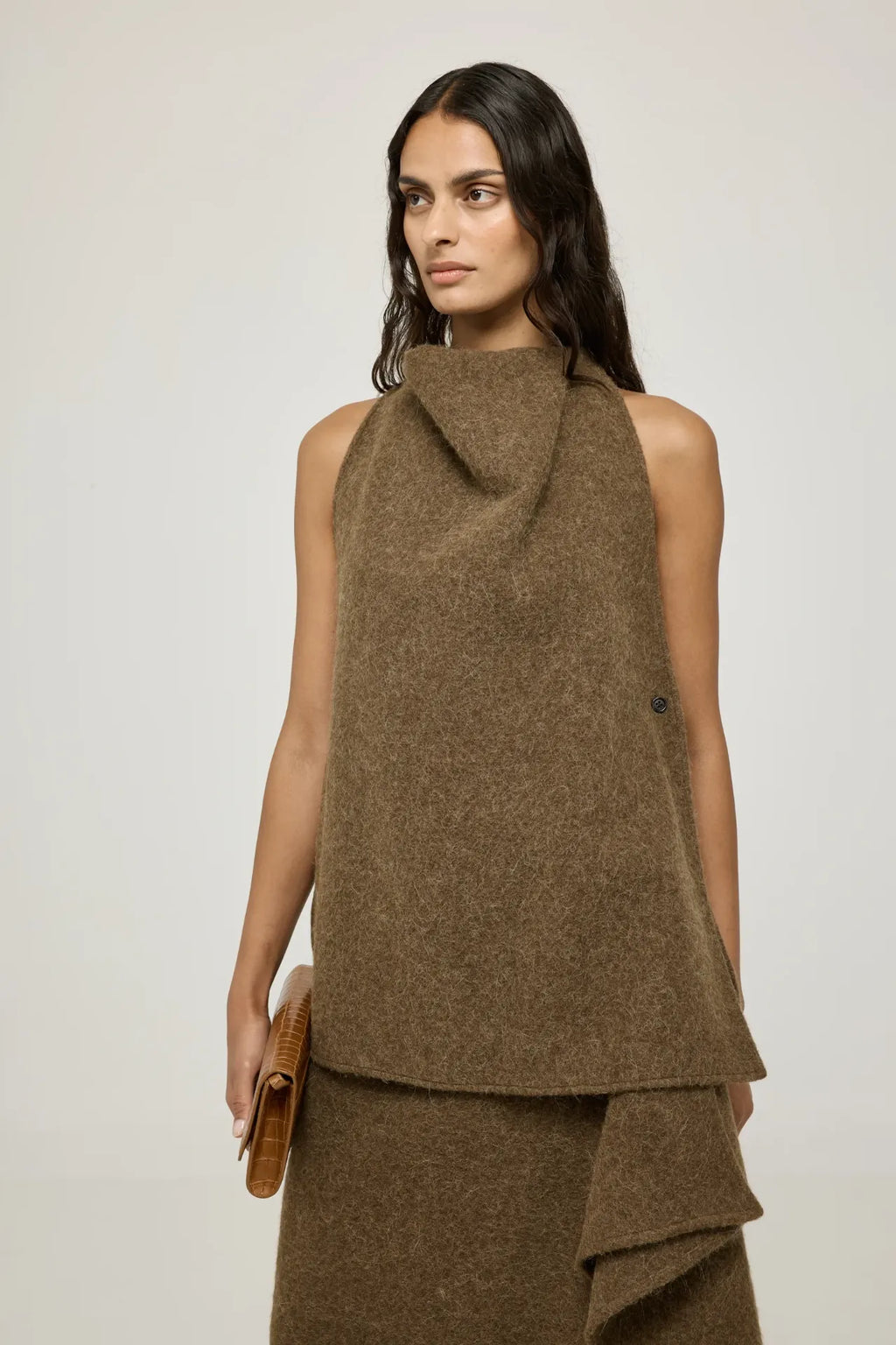 Annika top | Brown - Alpaca wool