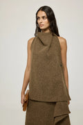 Annika top | Brown - Alpaca wool