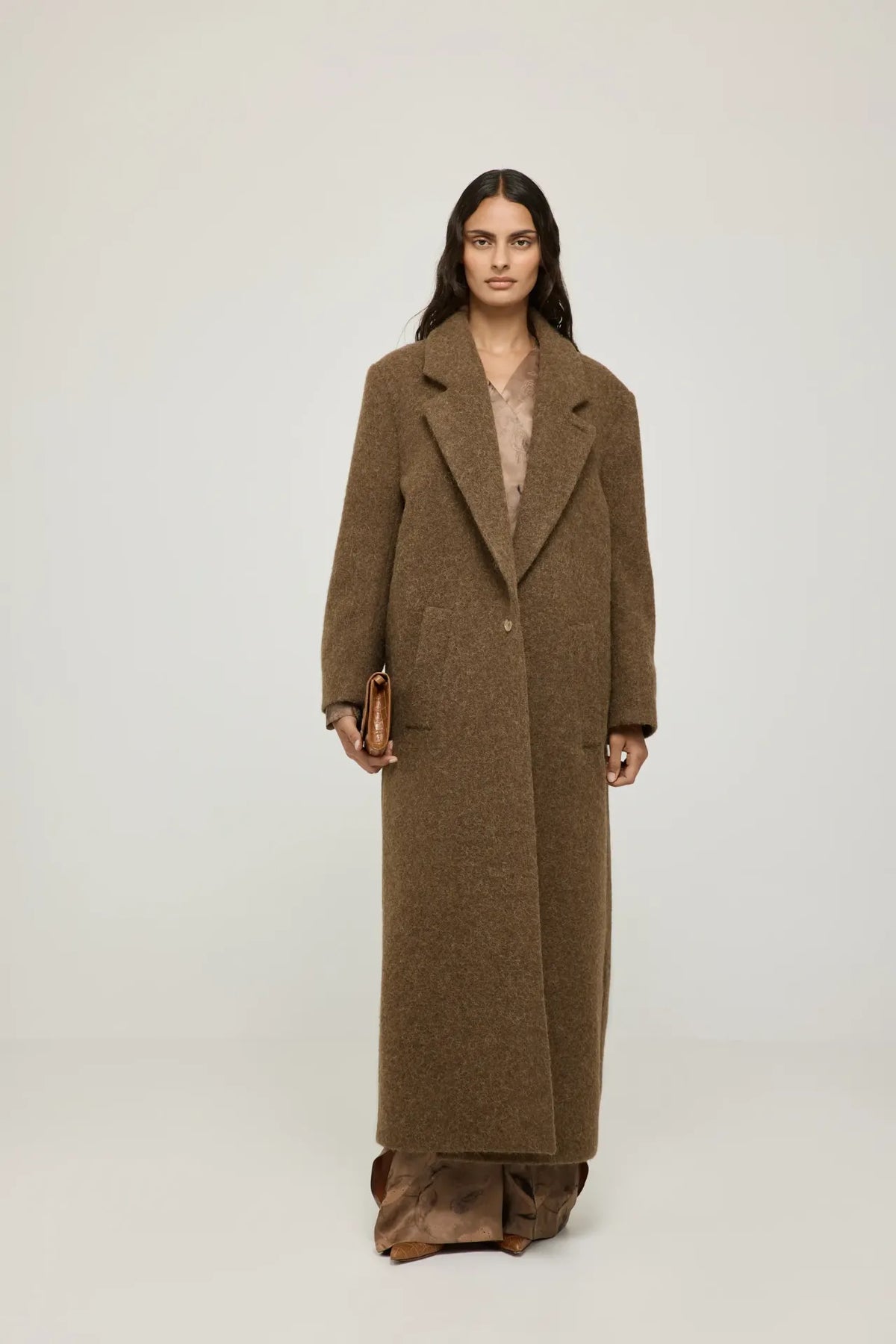 Rowan coat | Brown - Alpaca wool