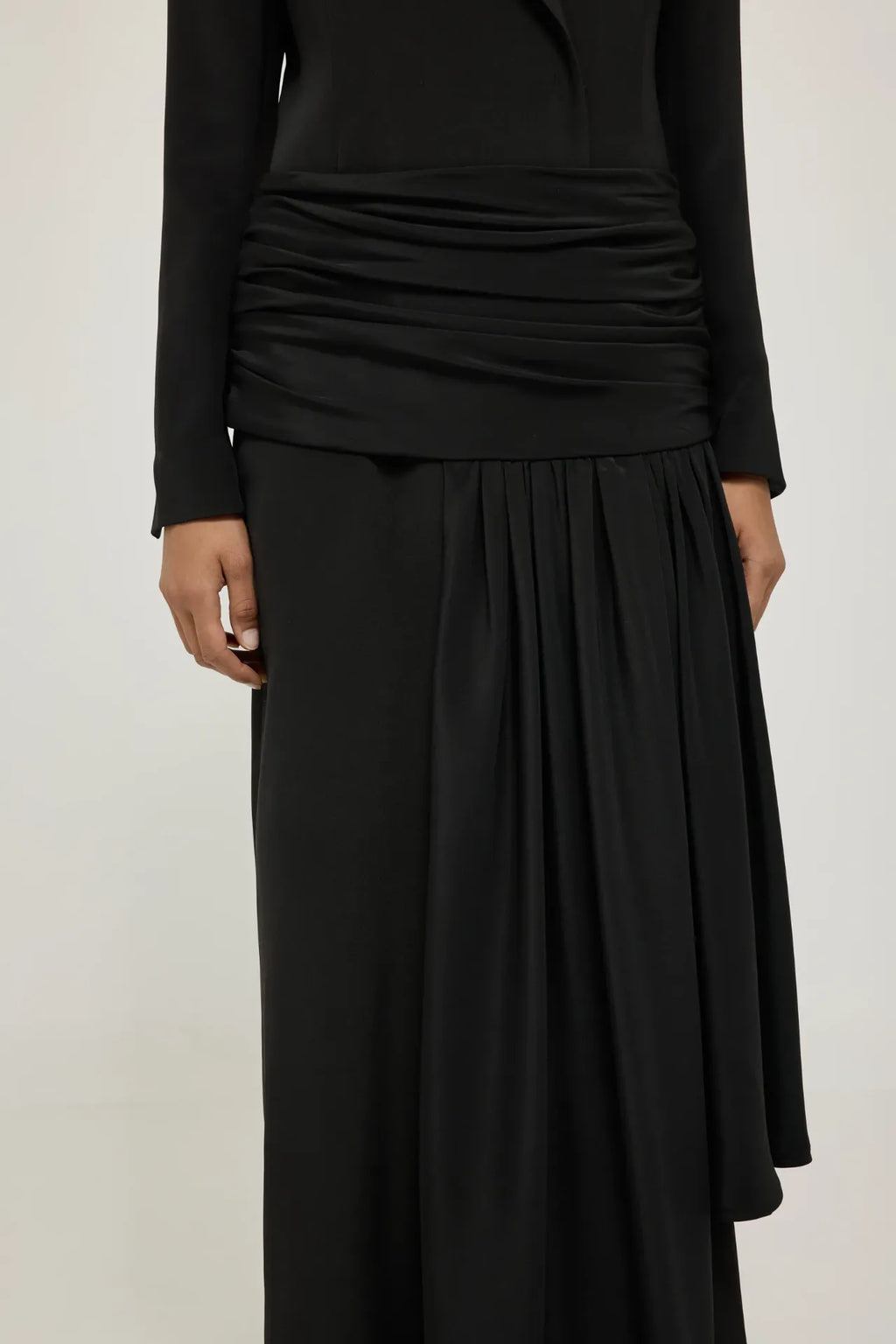 Calista belt | Black - Crepe silk