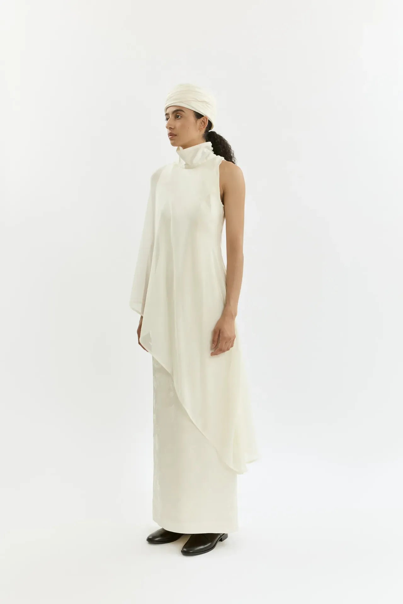 Anette Dress | Cream - Jacquard