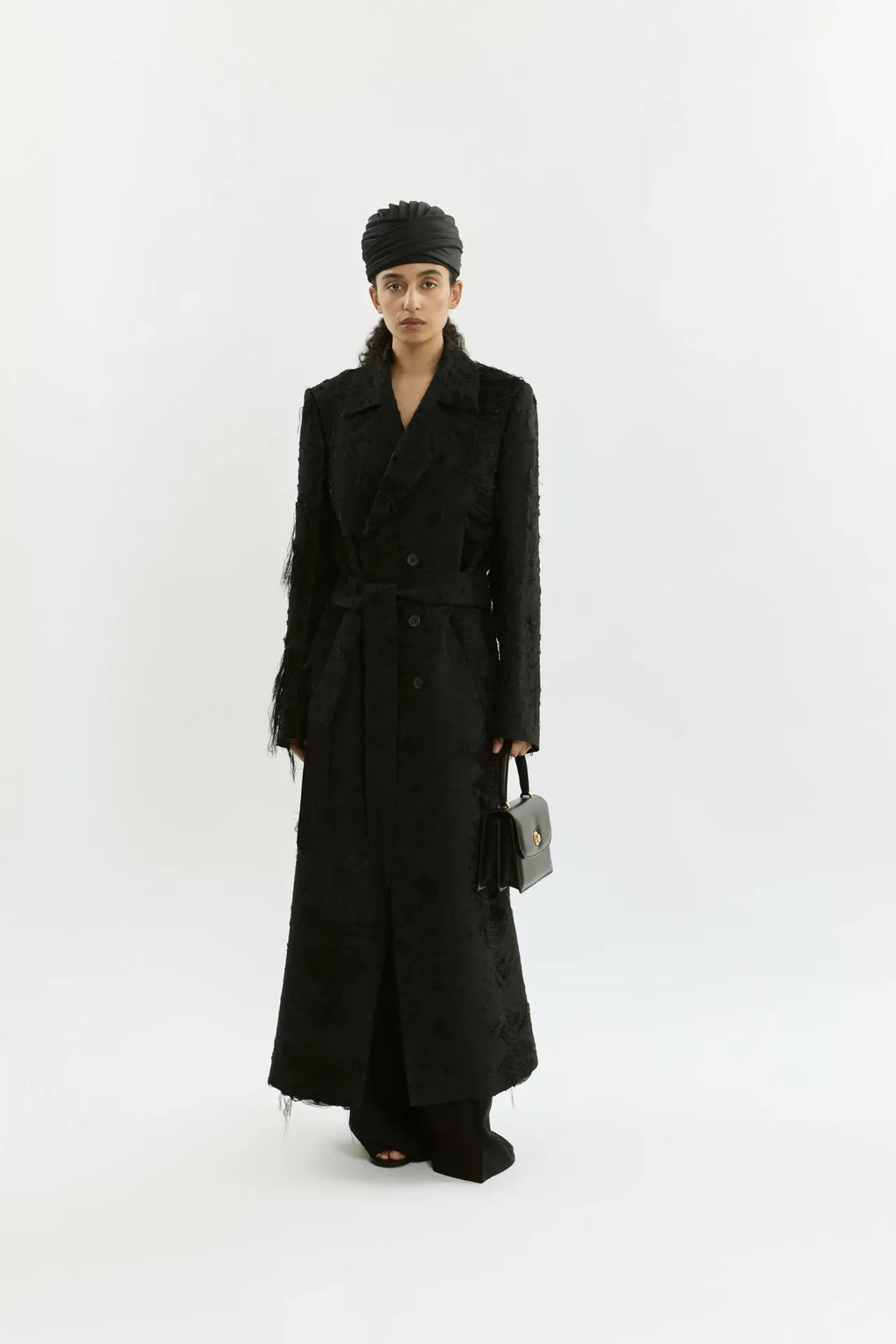 Arya coat | Black - Fil coupé