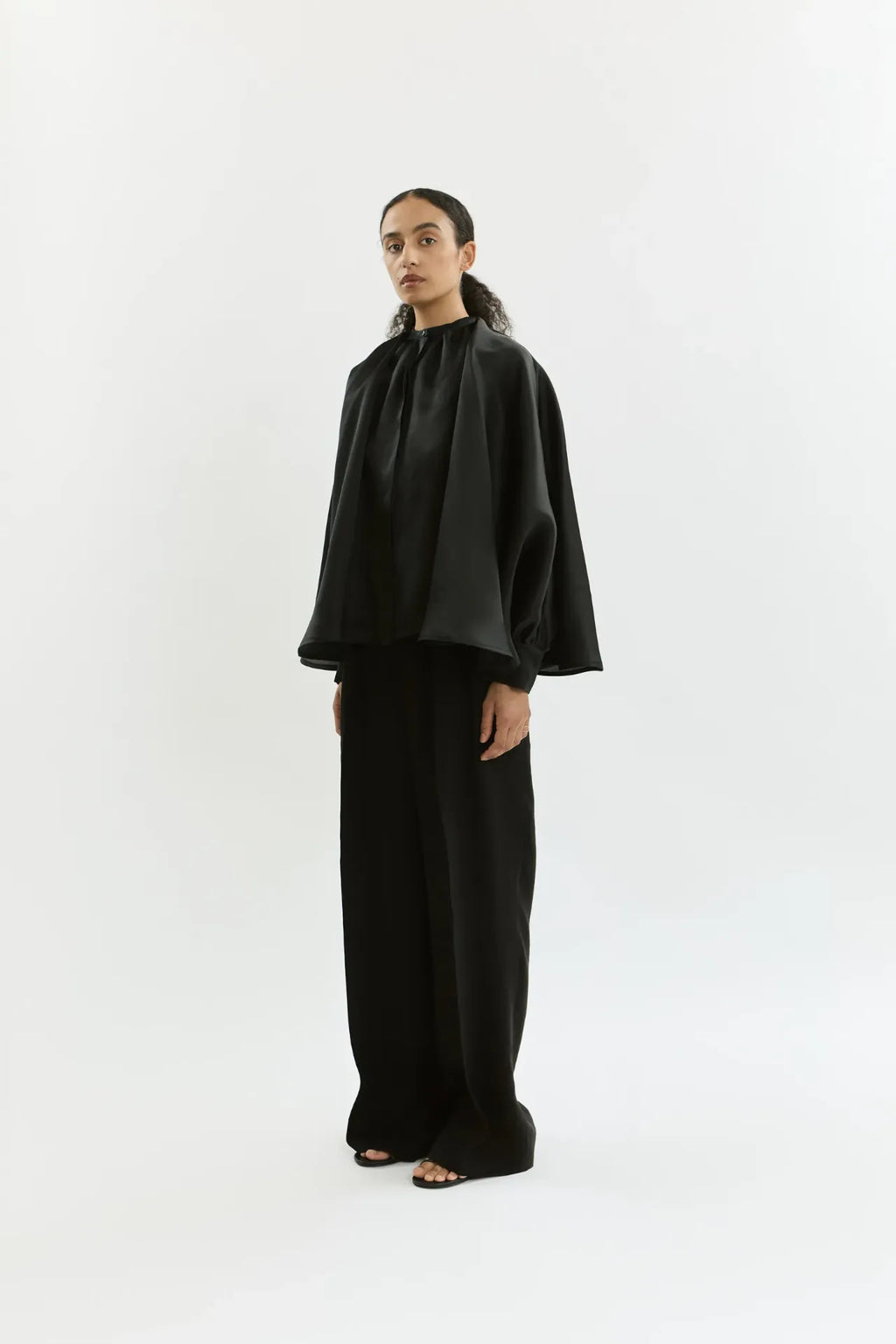 Bernadette blouse | Black - Organza silk