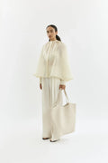 Bernadette blouse | Cream - Organza silk
