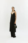Callie slipdress | Black - Linen silk blend