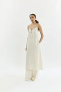 Callie slipdress | Cream - Linen silk blend