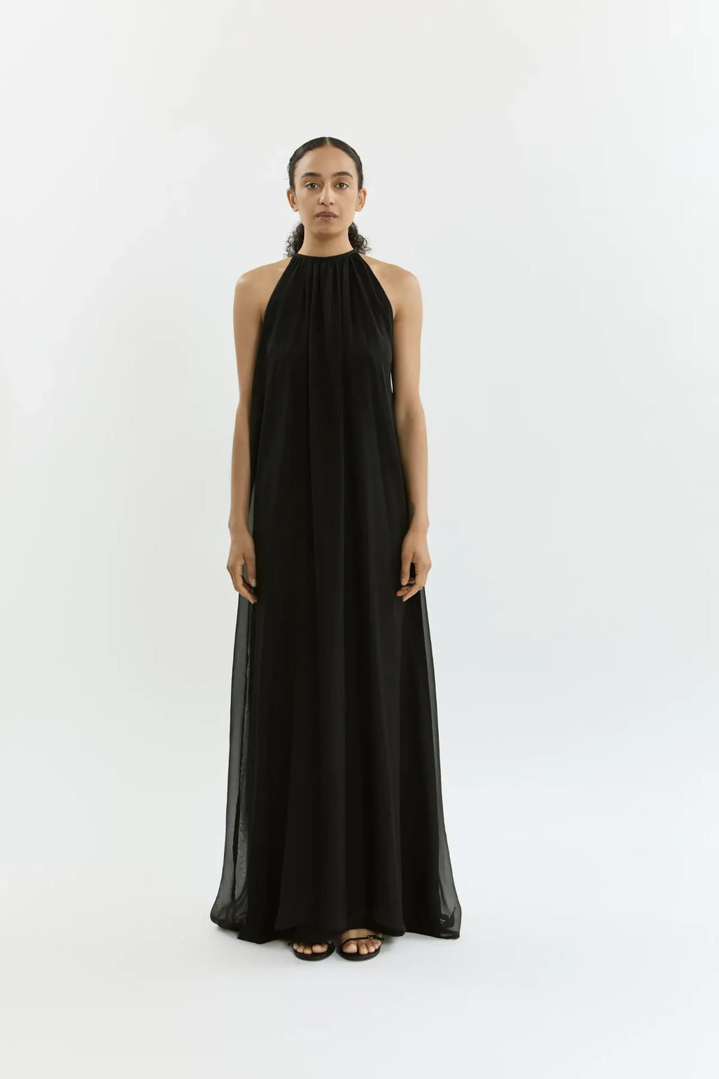 Dawn dress | Black - Chiffon silk