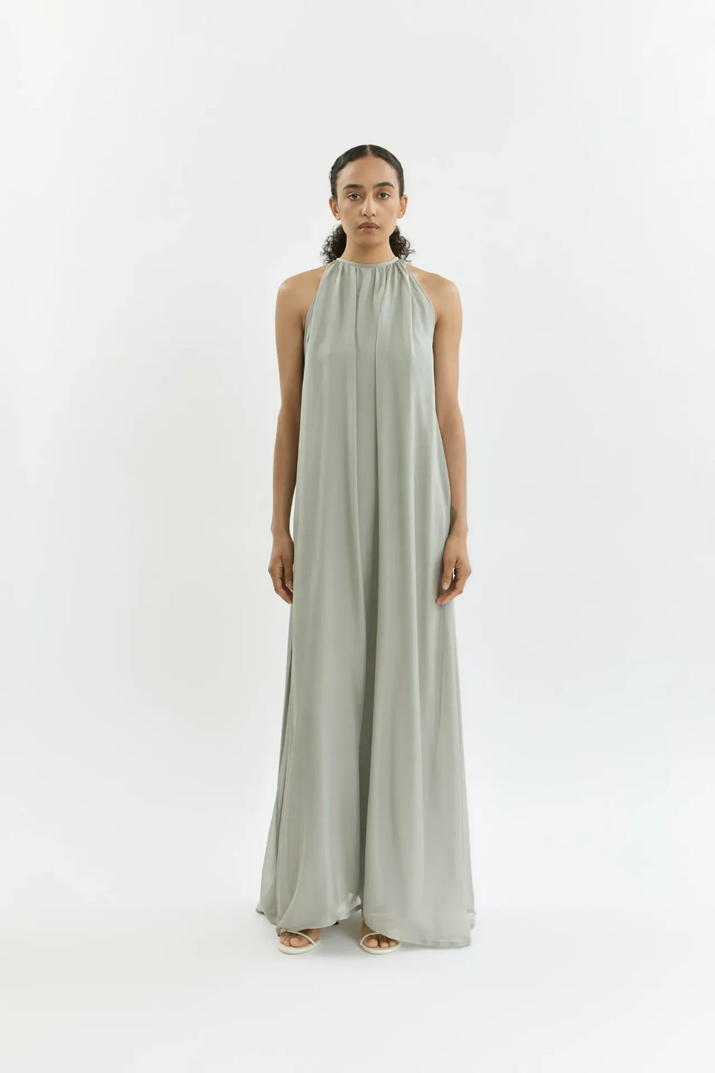 Dawn dress | Silver grey - Chiffon silk
