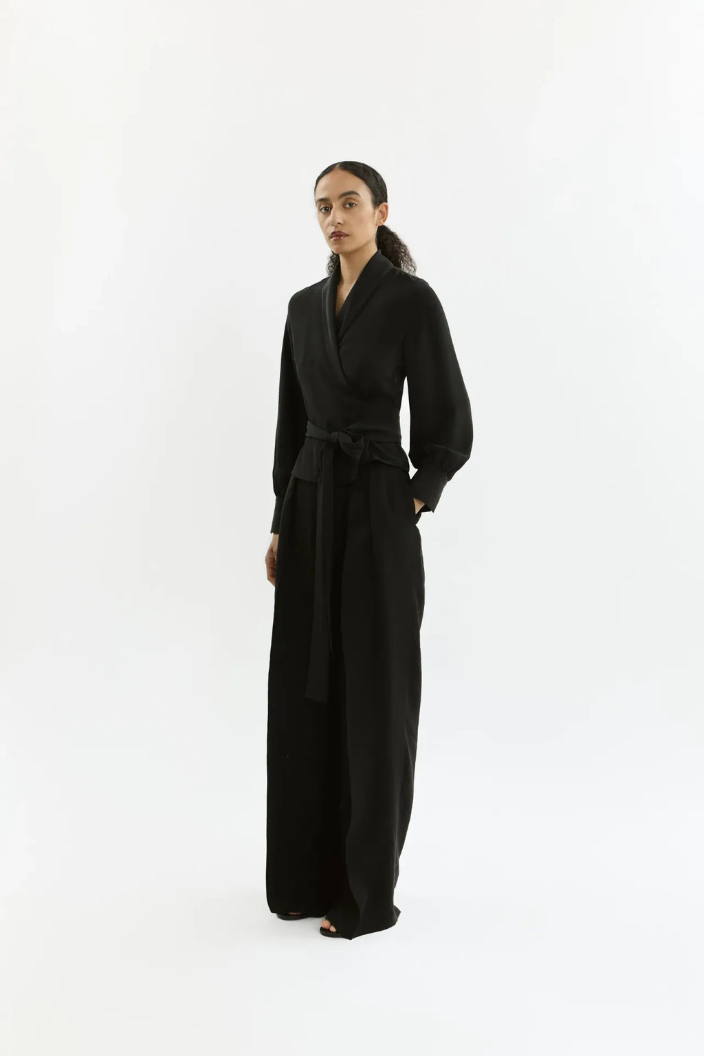 Elettra blouse | Black - Crepe silk