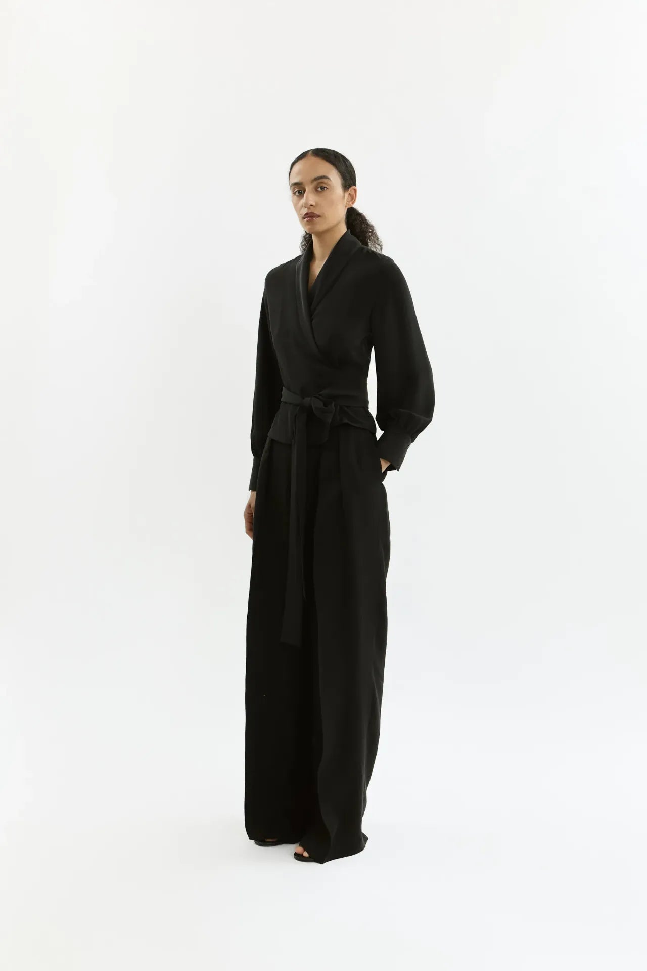 Elettra blouse | Black - Crepe silk