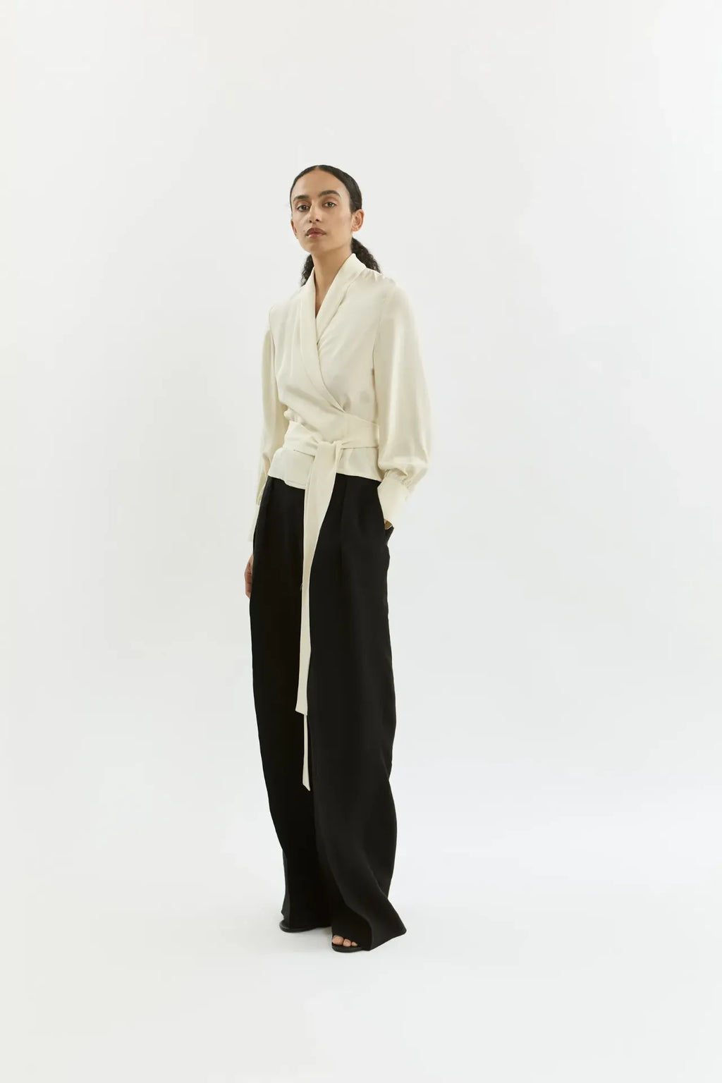 Elettra blouse | Off white - Crepe silk