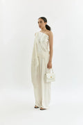 Macha double fringes | Cream - Jacquard