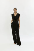 Mandana trousers | Black - Linen silk blend