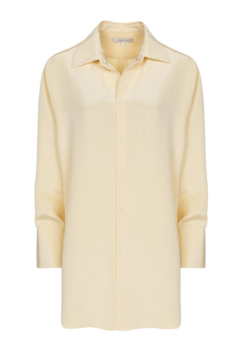 Freya shirt | Butter Yellow - Crepe silk