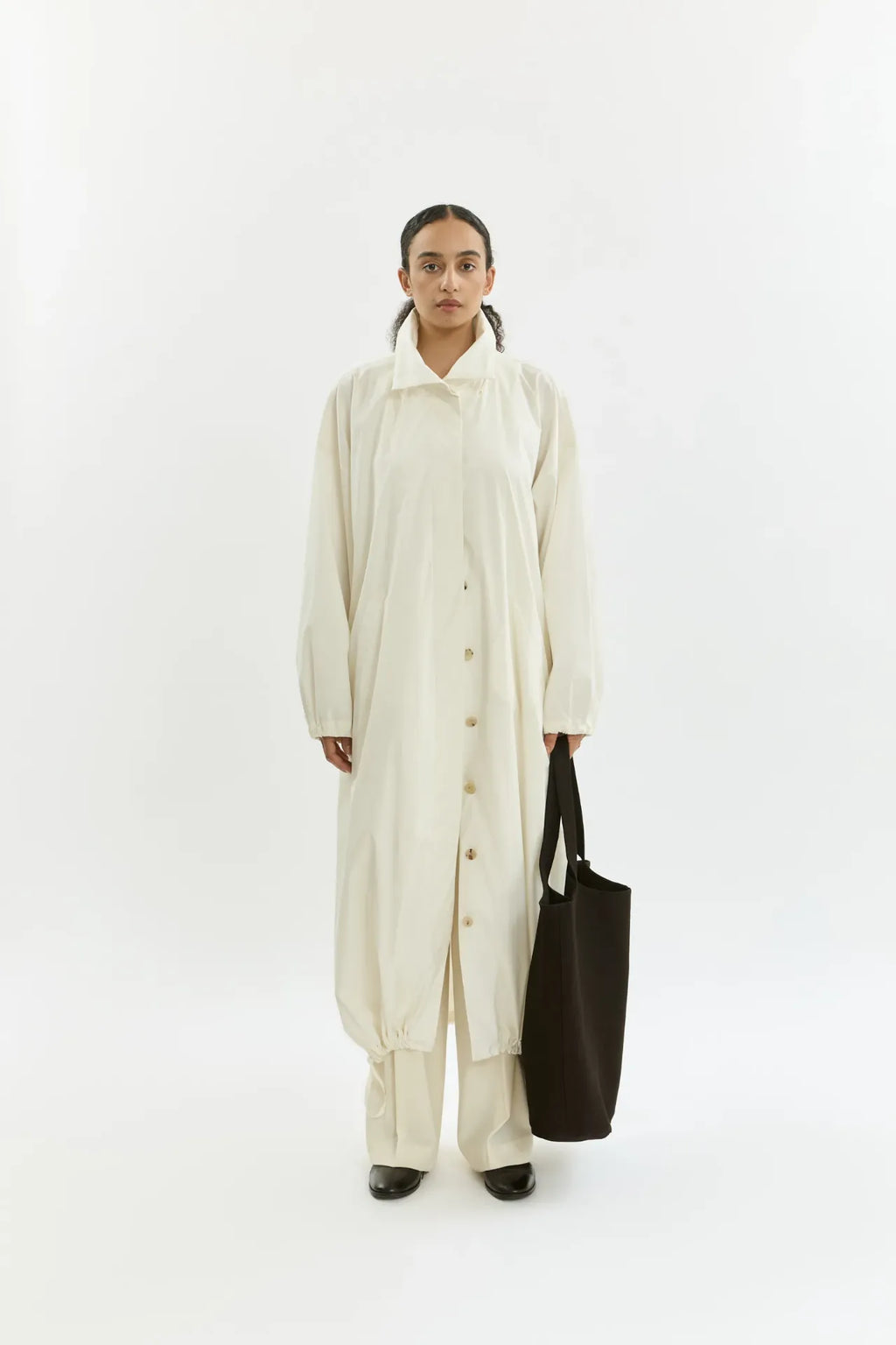 Nadine coat | Off white - Cotton Poplin