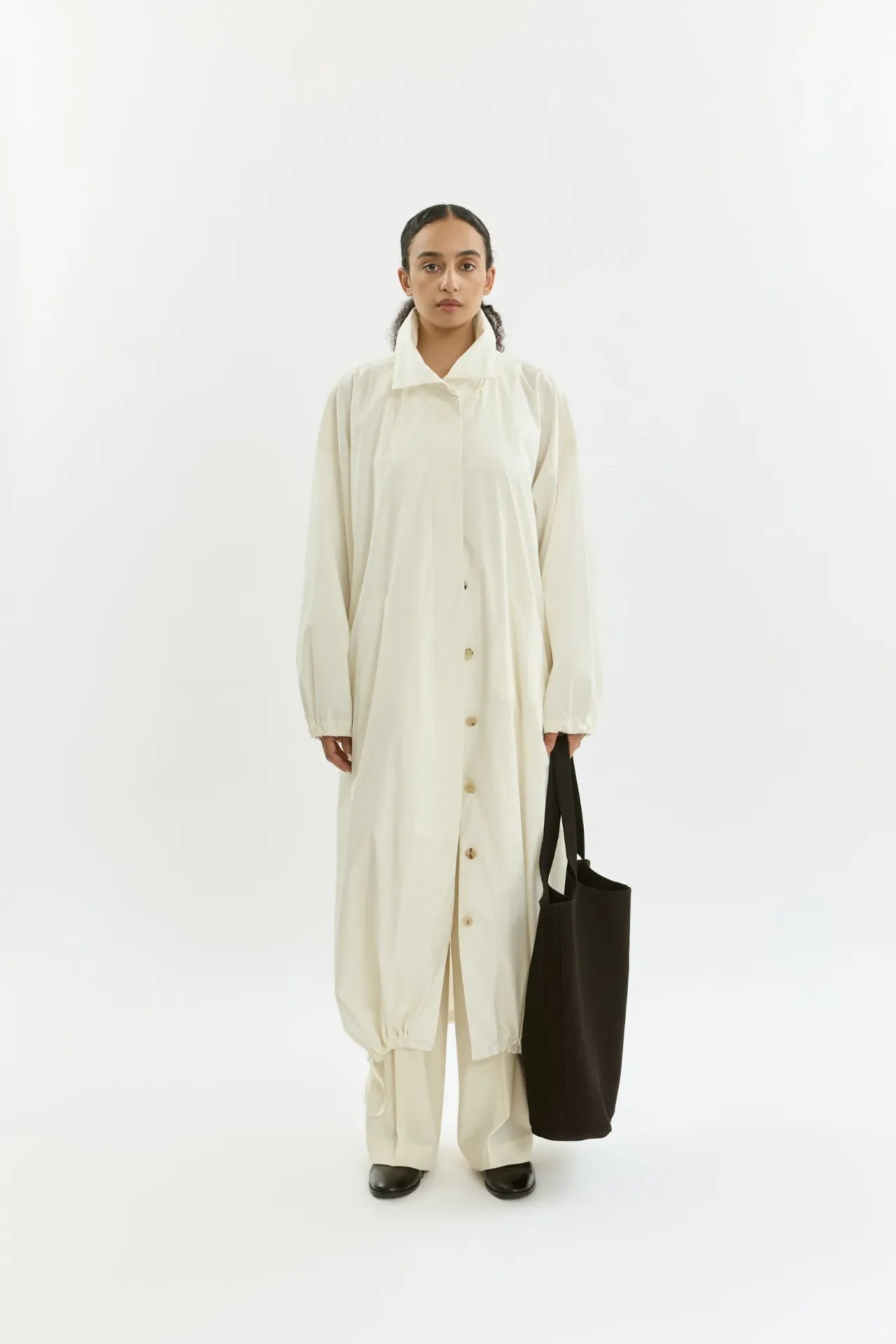 Nadine coat | Off white - Cotton Poplin