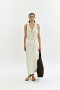 Pamela skirt | Cream - Linen silk blend