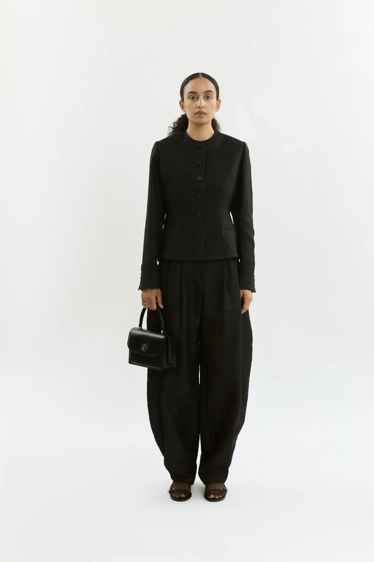 Peggy blazer | Black - Cotton silk blend