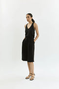 Piper bermuda shorts | Black - Linen silk blend