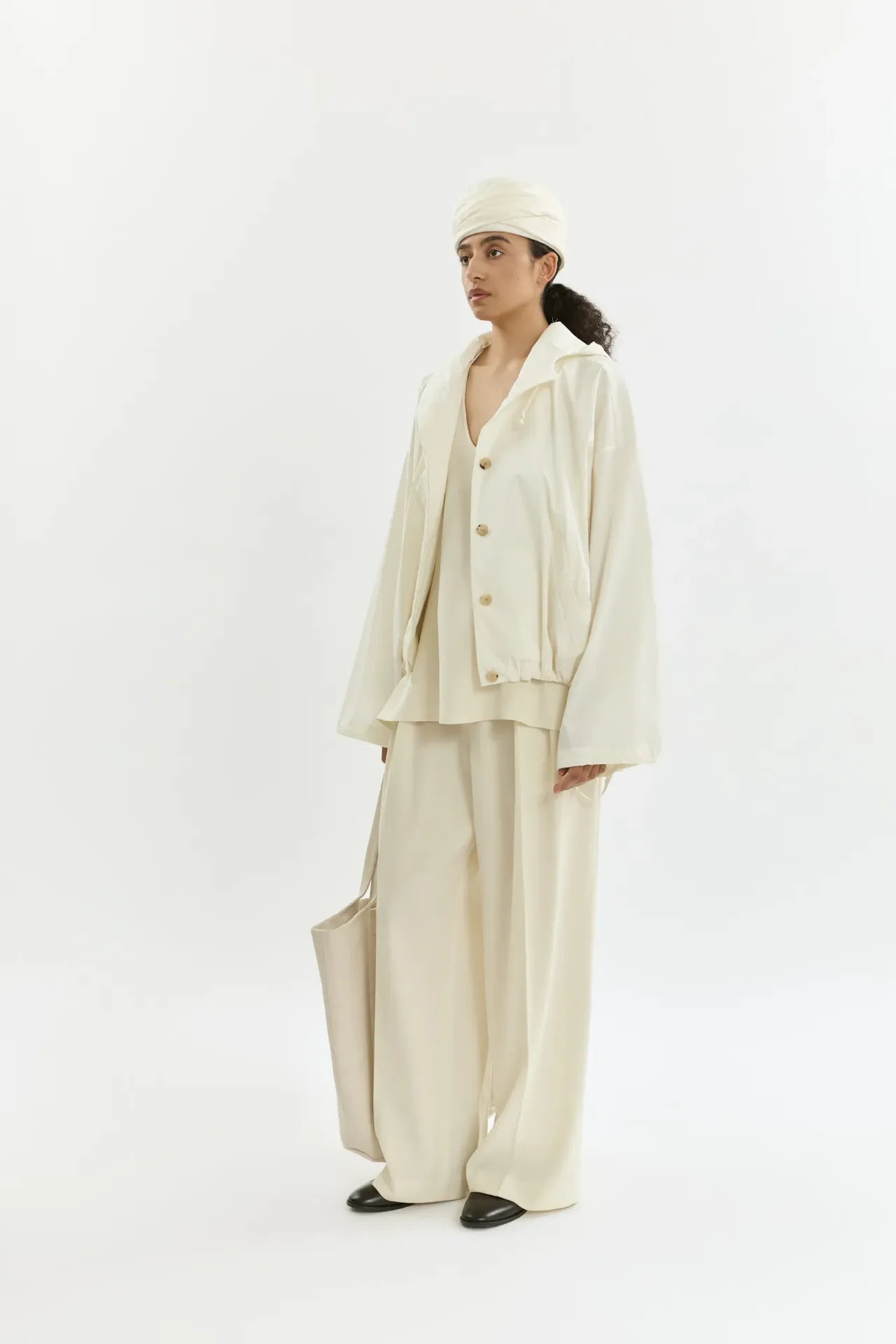 Rey coat | Off white - Cotton Poplin