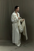 Riley trench coat | Cream - Linen silk blend