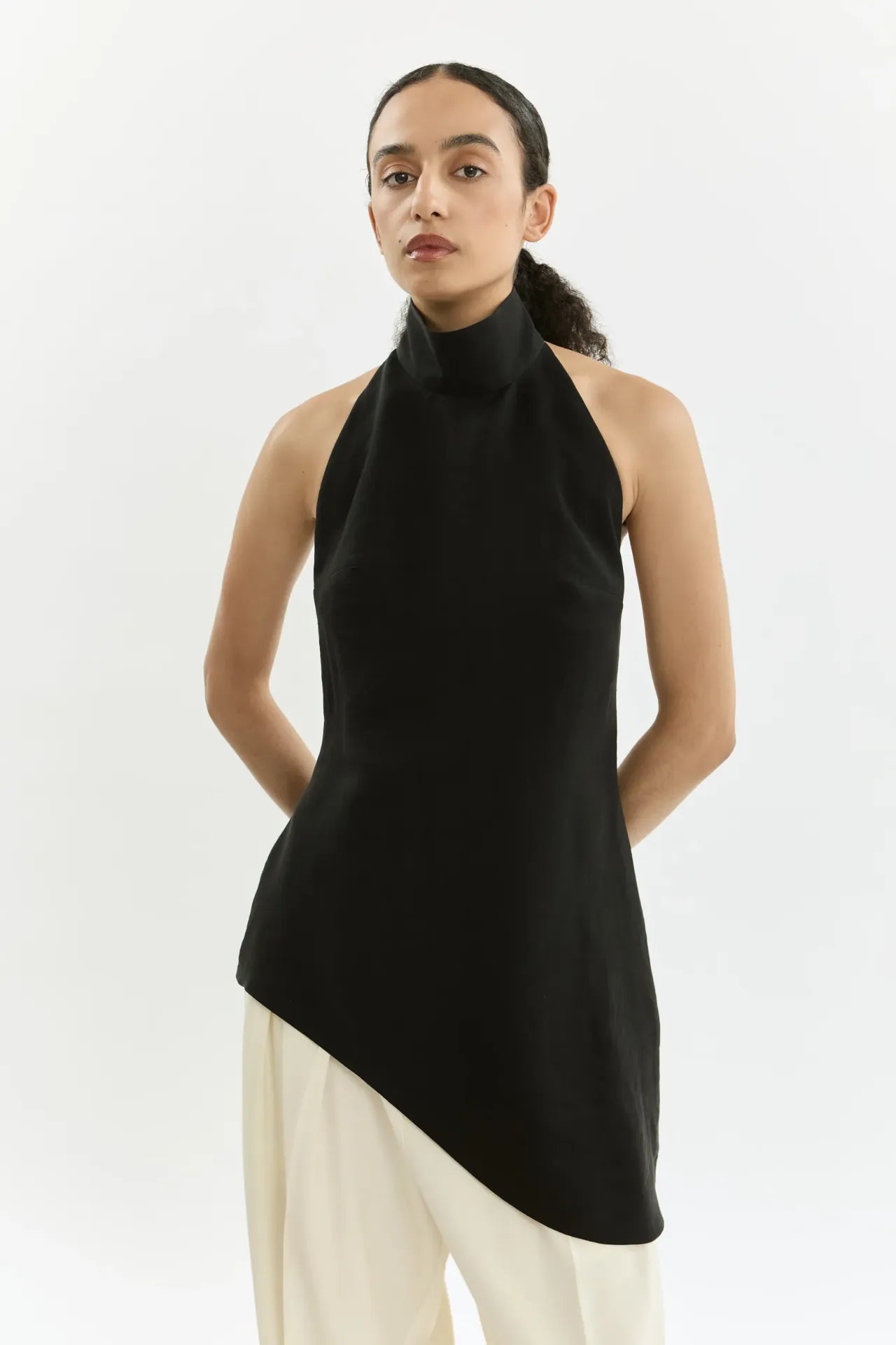 Rita top | Black - Linen silk blend
