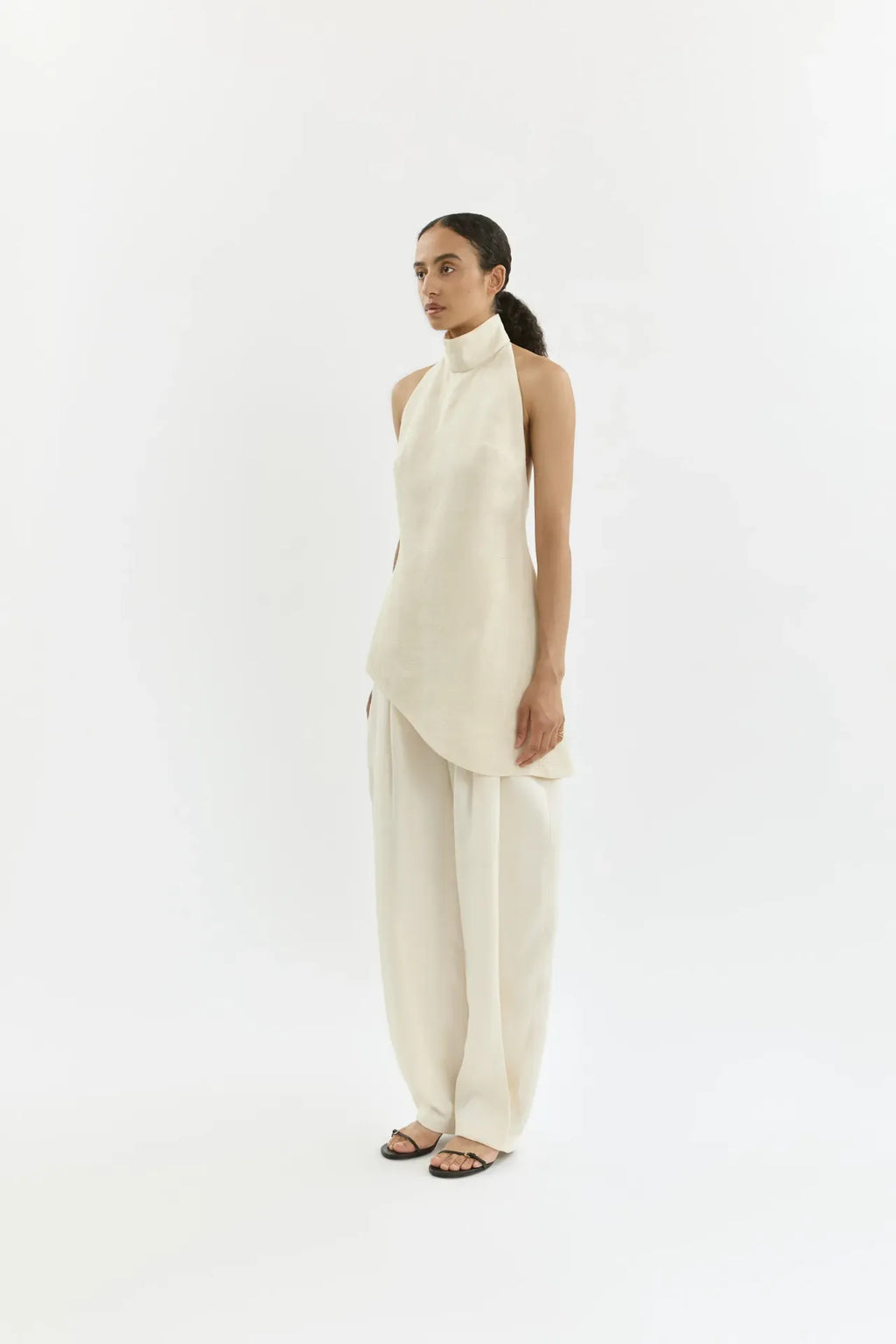 Rita top | Cream - Viscose silk blend