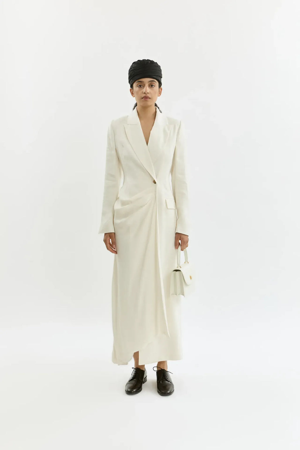 Rose blazer dress | Cream - Linen silk blend