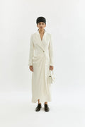 Rose blazer dress | Cream - Linen silk blend