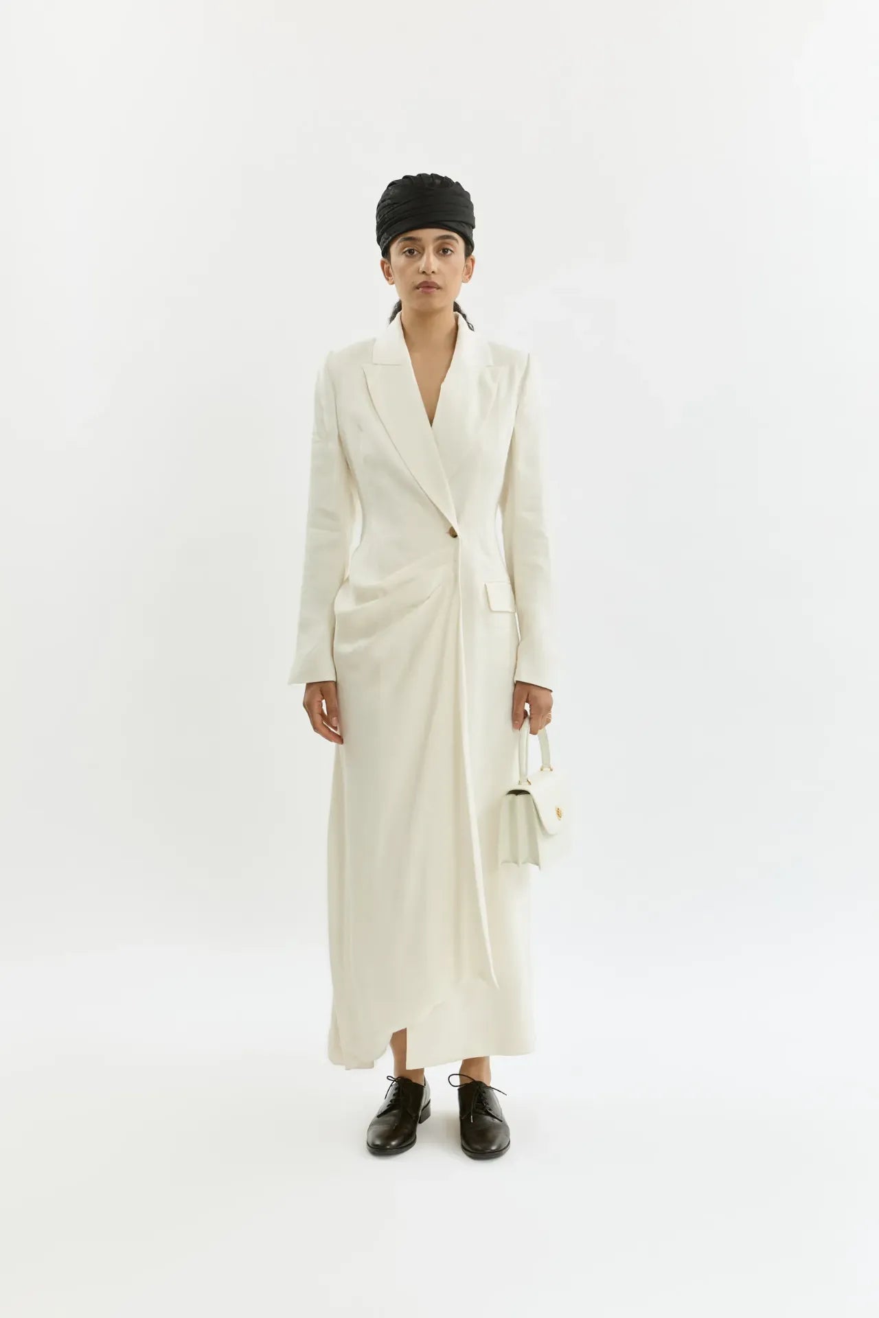 Rose blazer dress | Cream - Linen silk blend