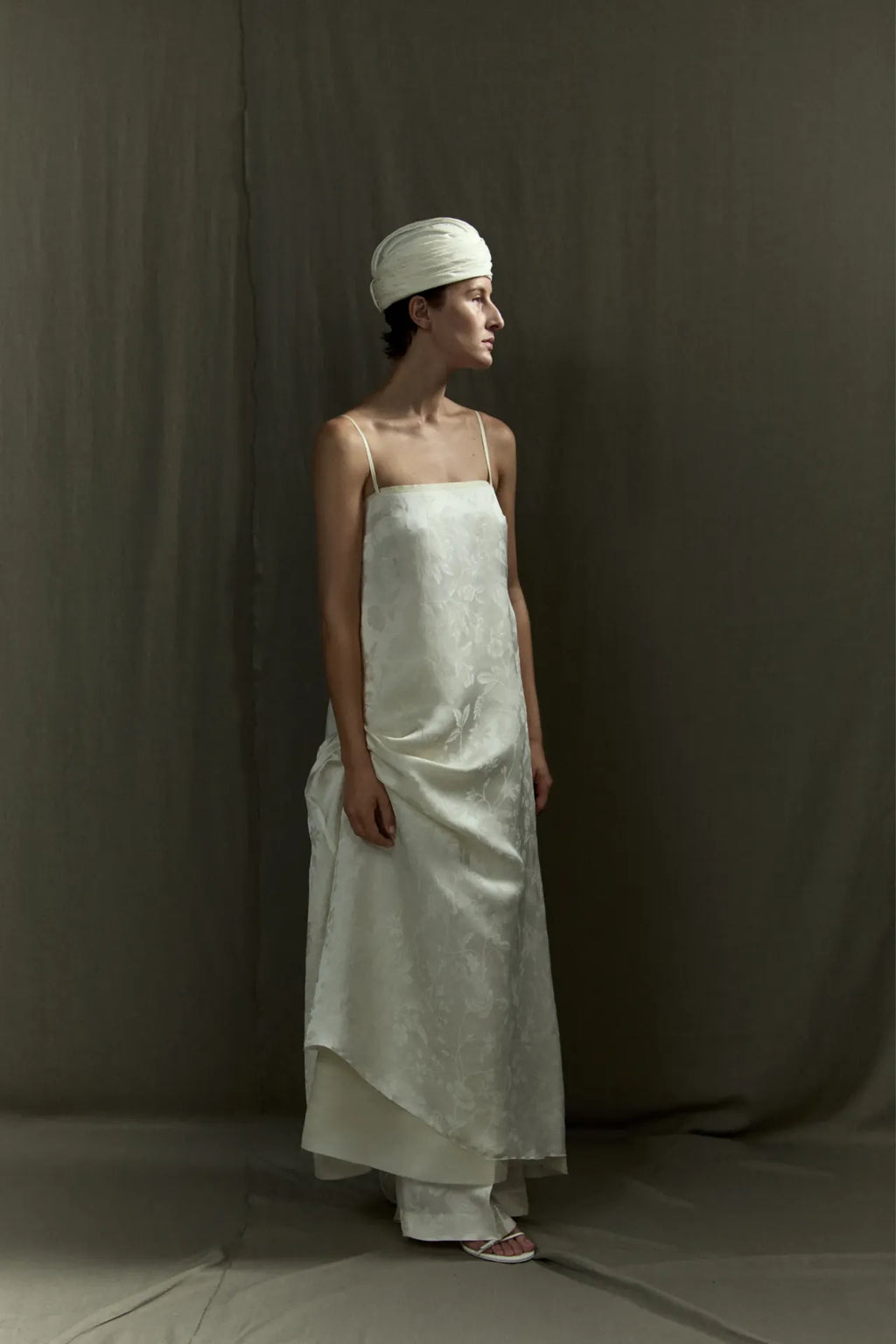 Sana dress | Cream - Jacquard