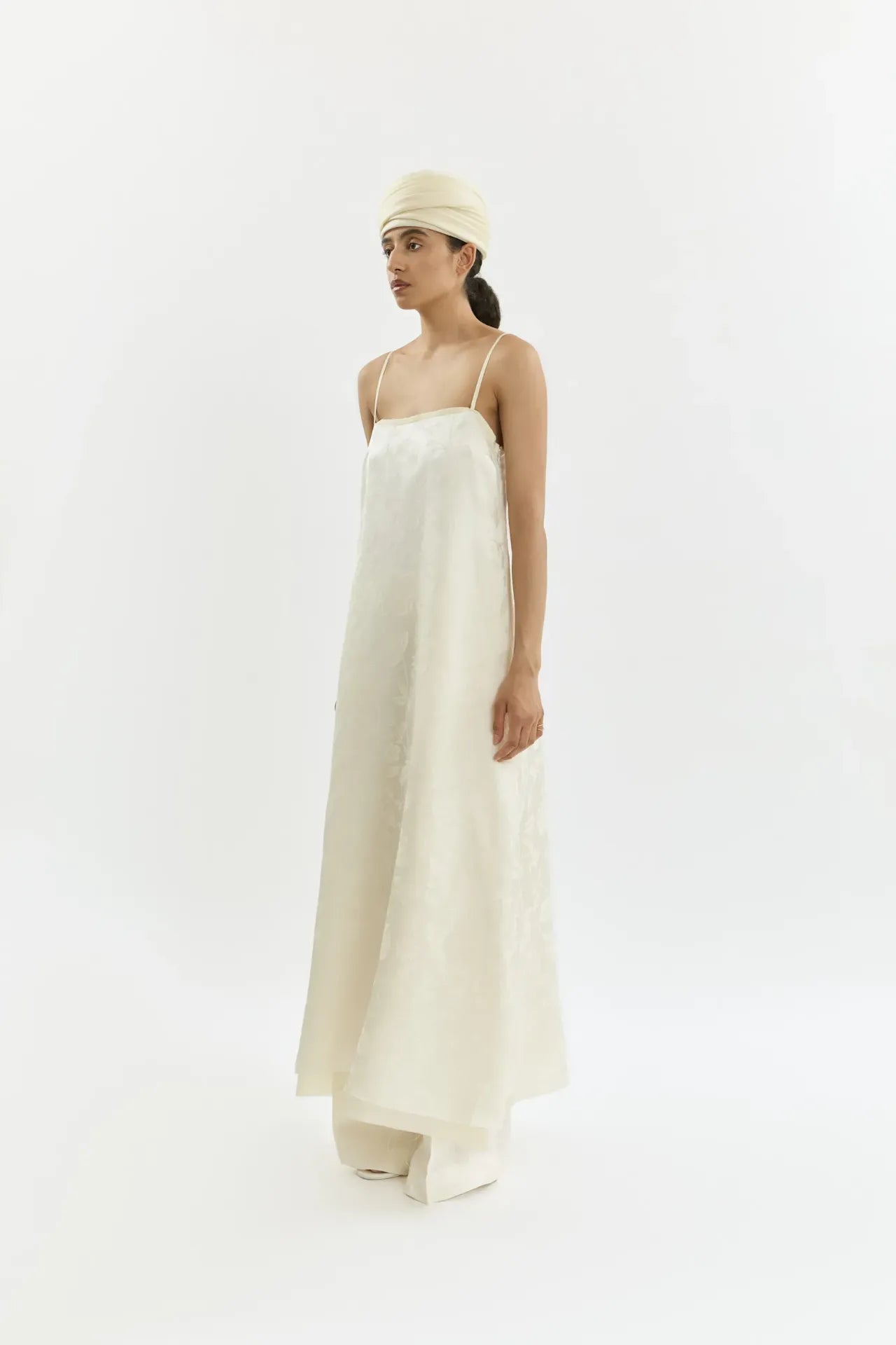 Sana dress | Cream - Viscose silk blend