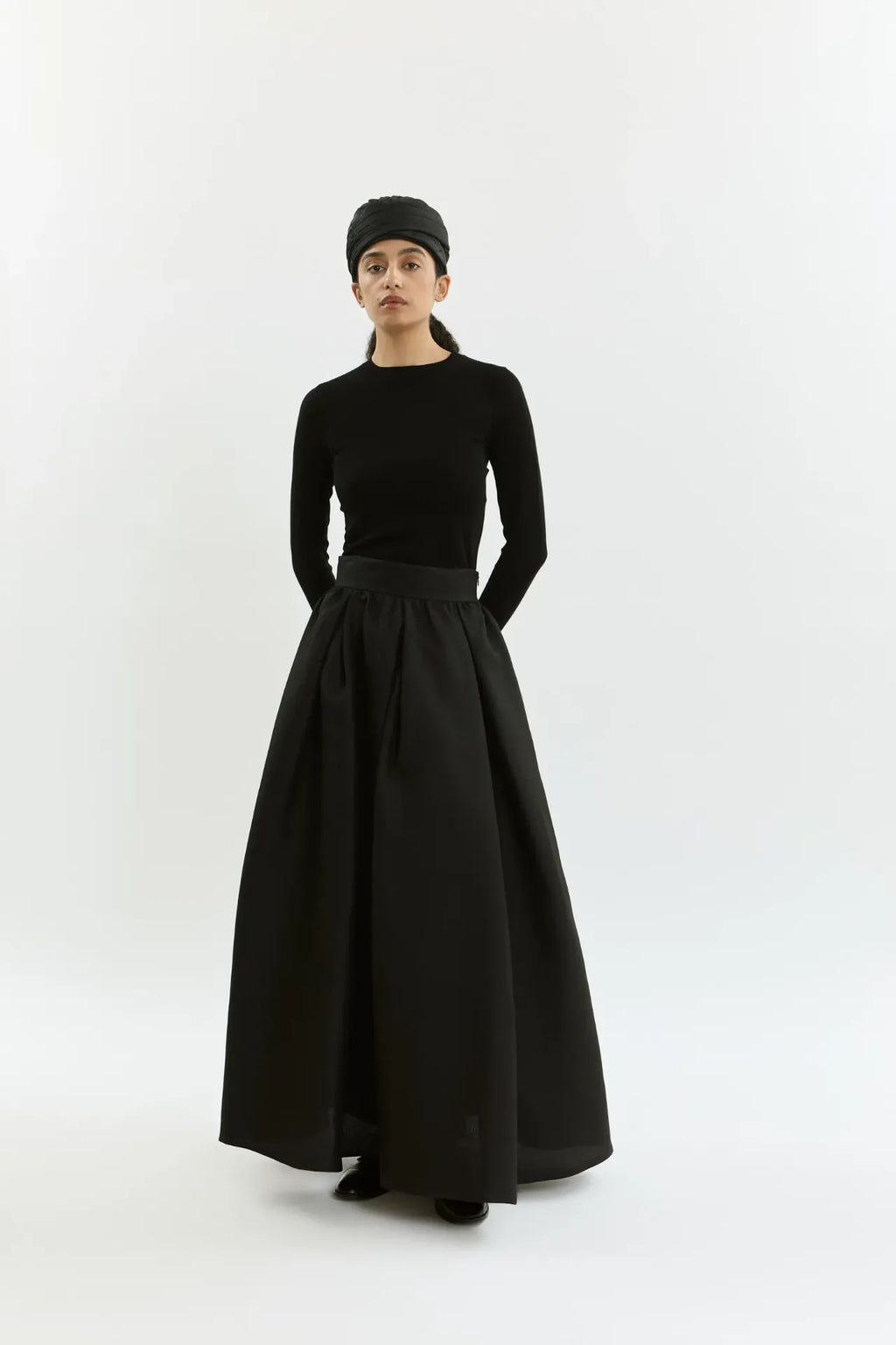 Shiloh skirt | Black - Cotton silk blend