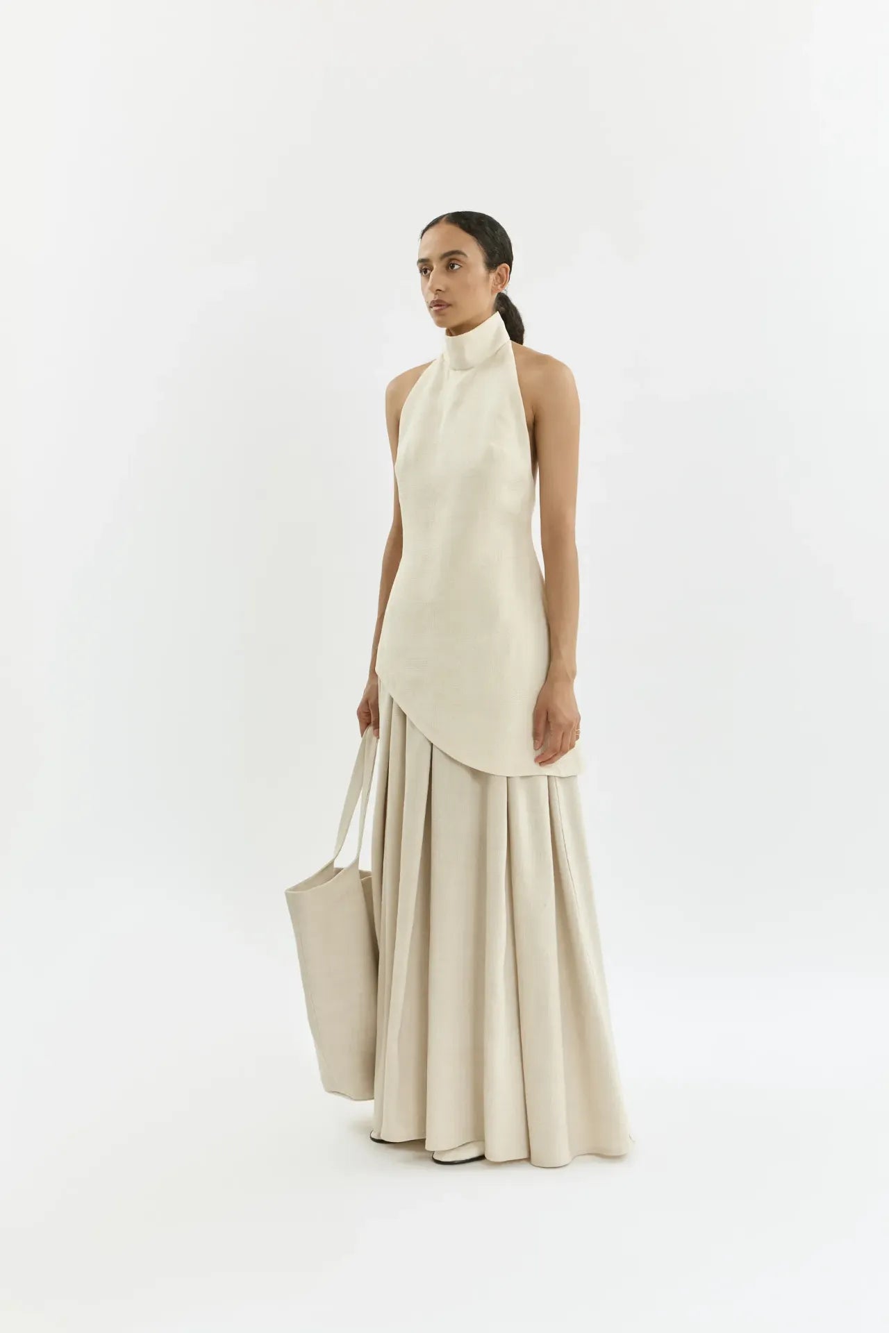 Shiloh skirt | Cream - Jute silk blend