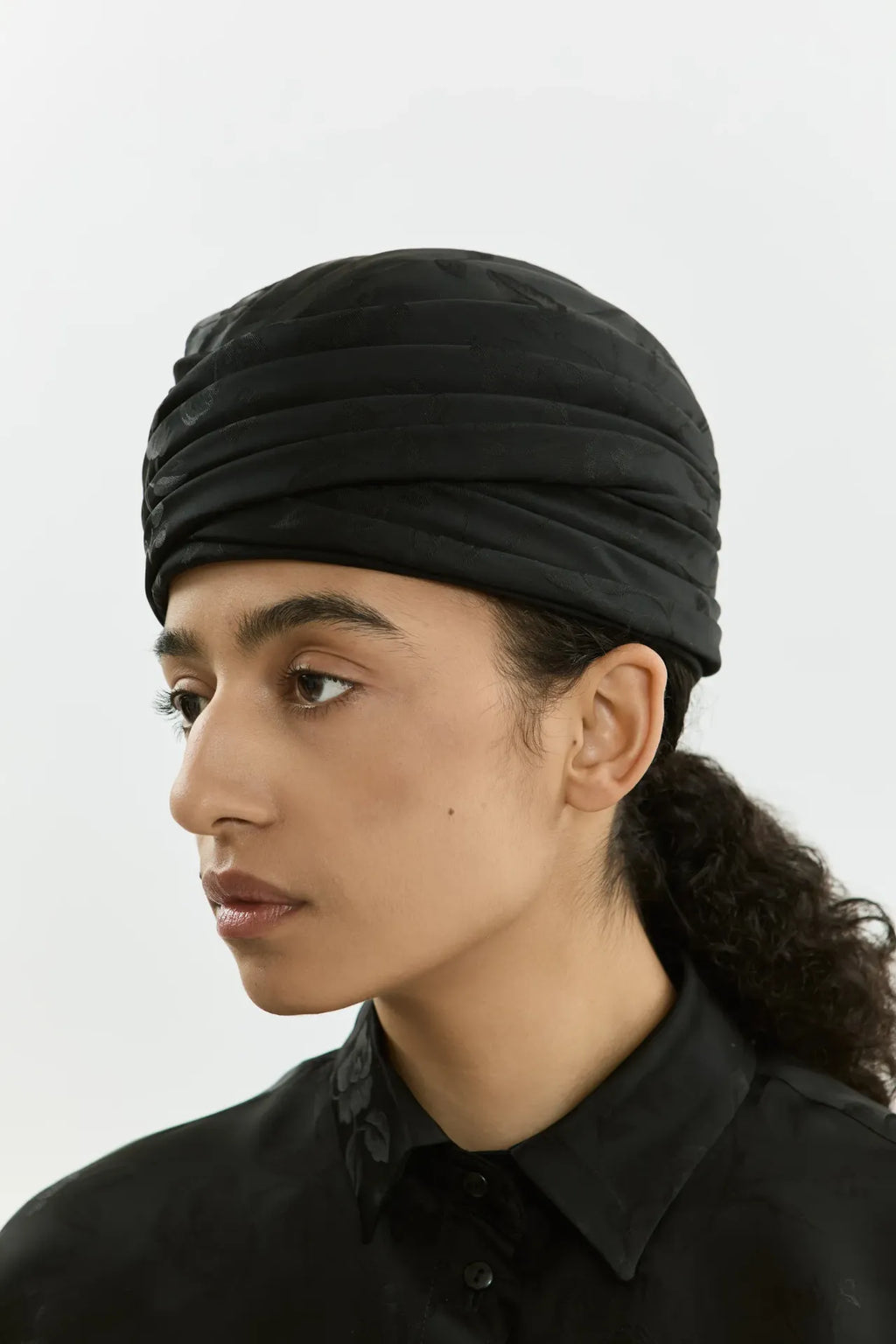 Tahia hat | Black - Jacquard