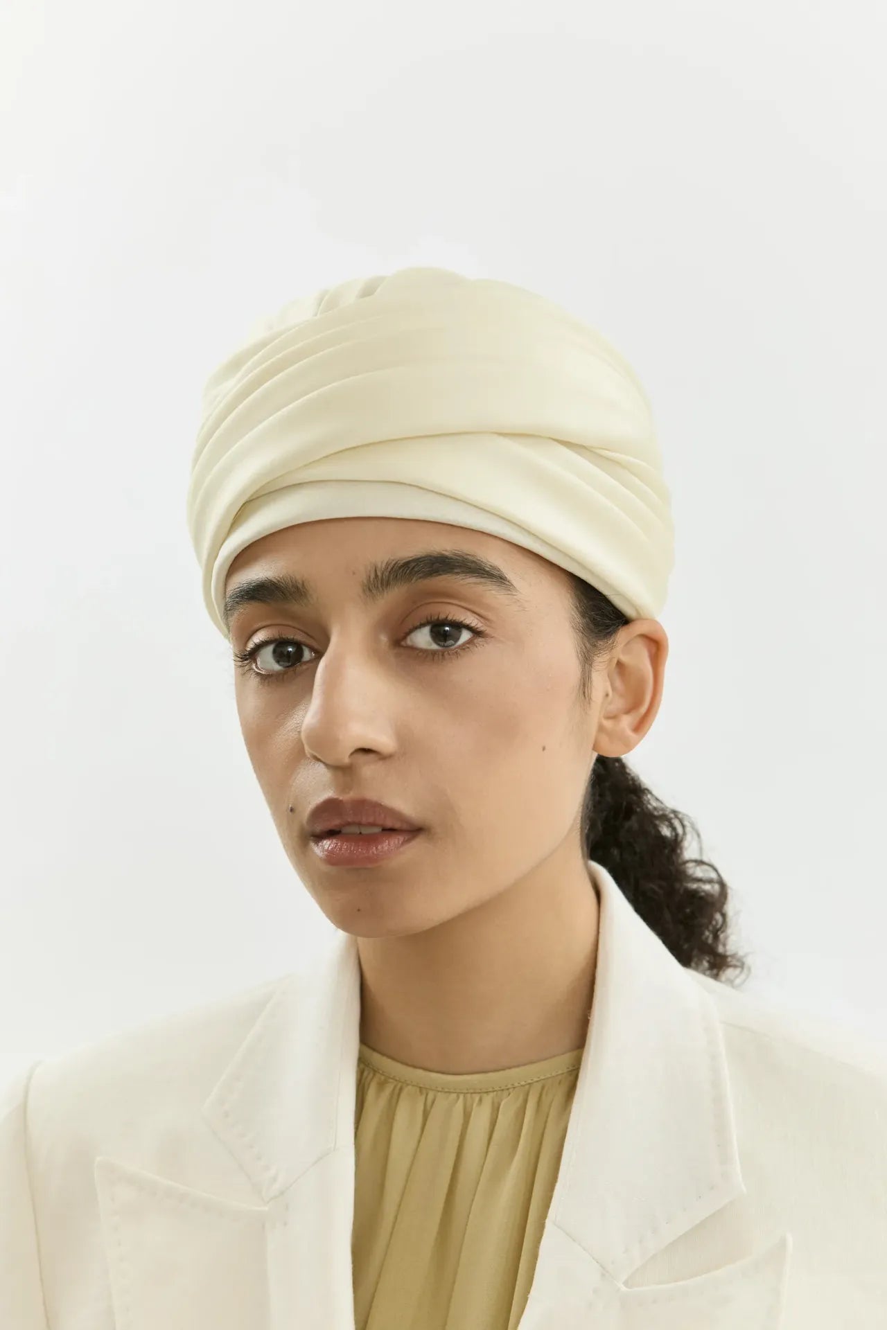 Tahia hat | Cream - Organza silk