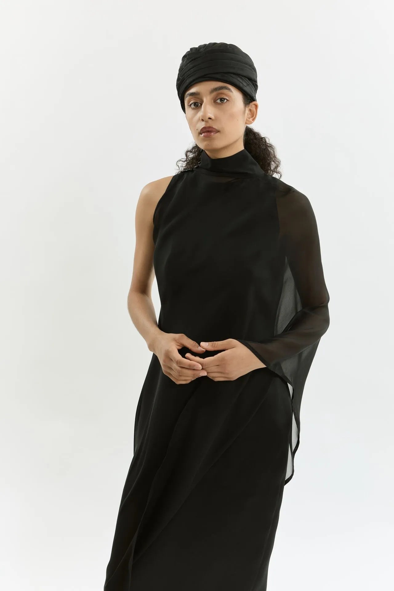 Anette Dress | Black - Organza silk