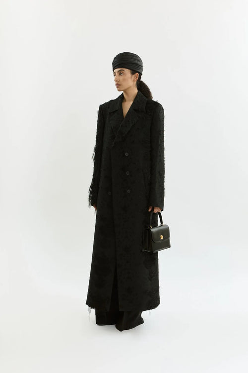 Arya coat file coupé | Black - Viscose