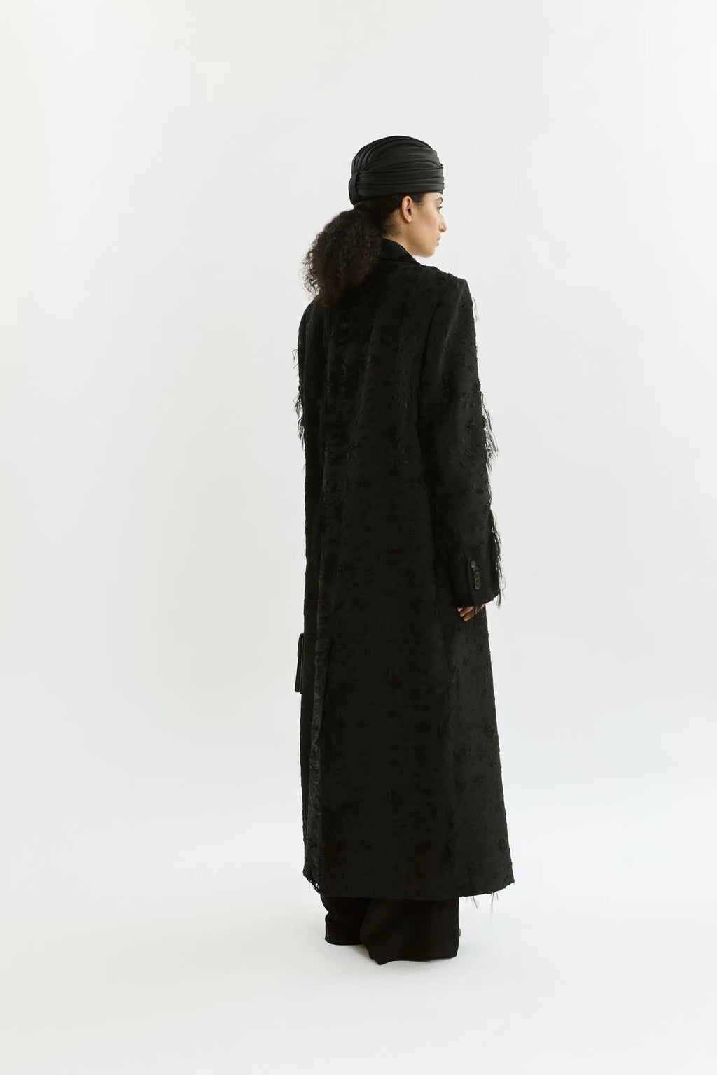 Arya coat | Black - Fil coupé