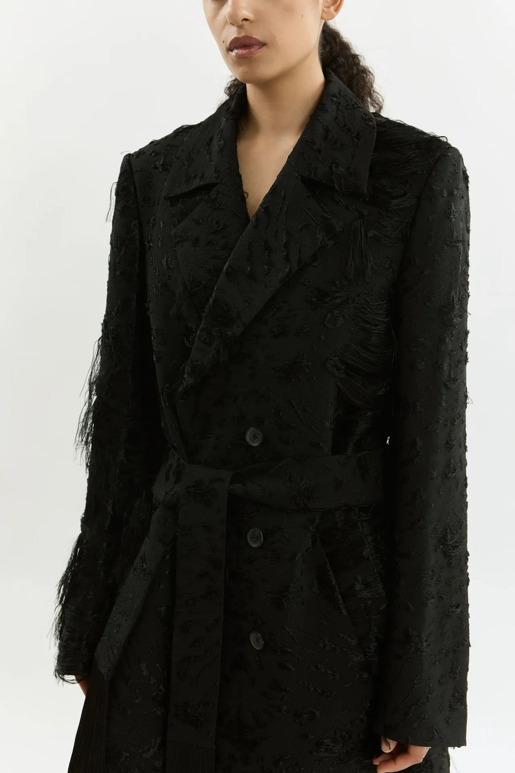 Arya coat | Black - Fil coupé